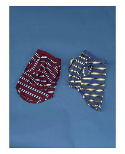 Retro Striped Pet T-shirt