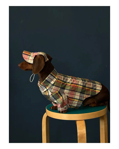 Vintage Plaid Pet Hat
